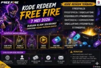 Ilustrasi - Kode Redeem FF Aktif Malam Ini 7 Mei 2026.