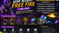 Ilustrasi - Kode Redeem FF Aktif Malam Ini 7 Mei 2026.