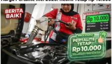 Ilustrasi Petugas Melakukan Pengisian BBM di SPBU.