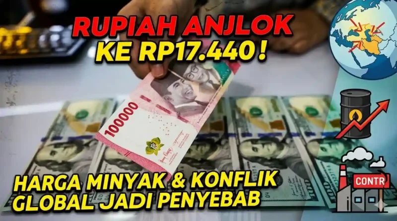 Ilustrasi - Rupiah Melemah ke Rp17.440 Akibat Konflik Global & Harga Minyak.