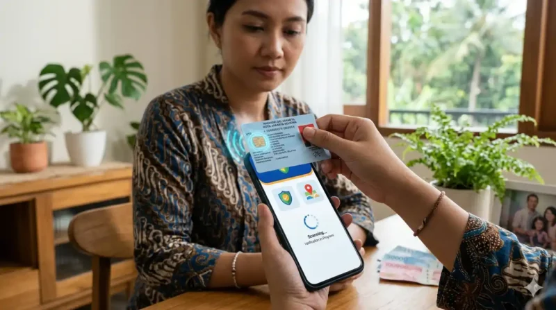 Iluistrasi - Aturan Baru Bansos 2026: Cara Mudah Cek Penerima Pakai KTP Lewat HP.