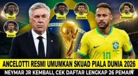 Skuad Brasil di Piala Dunia 2026.
