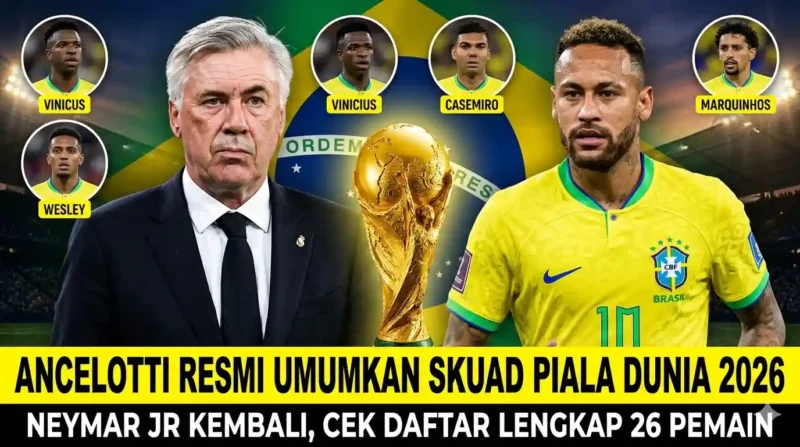 Skuad Brasil di Piala Dunia 2026.
