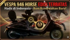 Vespa 946 Horse memiliki nuansa cokelat tua yang terinspirasi dari kilauan bulu kuda. (ist)
