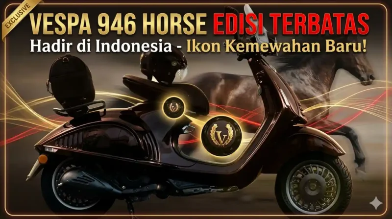 Vespa 946 Horse memiliki nuansa cokelat tua yang terinspirasi dari kilauan bulu kuda. (ist)