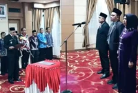 Kolase Prosesi Pelantikan Pejabat.