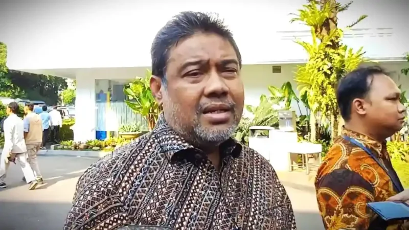 Presiden Partai Buruh Said Iqbal di Istana, Jakarta, Senin (1/9/2025). 