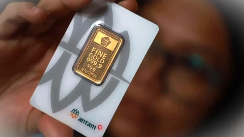 Ilustrasi Emas ANTAM. Harga Buyback Emas Antam Kini Tembus Rp2.450.000. (Dok. Kontan)