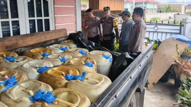 Polres Kerinci Bongkar Penyelewengan Solar Subsidi.