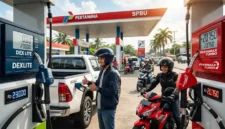 Ilustrasi - Pengisian BBM di SPBU. Harga BBM Pertamina Hari Ini 2 Juni 2026.