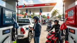 Ilustrasi - Pengisian BBM di SPBU. Harga BBM Pertamina Hari Ini 2 Juni 2026.