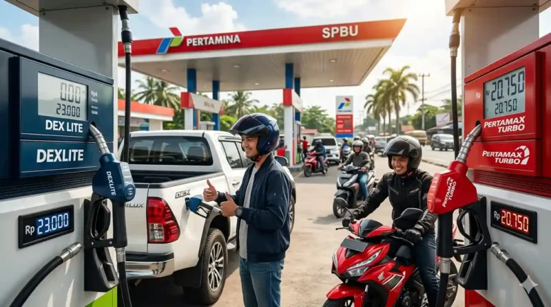 Ilustrasi - Pengisian BBM di SPBU. Harga BBM Pertamina Hari Ini 2 Juni 2026.