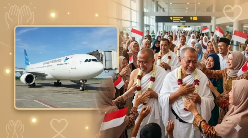 Ilustrasi Menyambut Kepulangan Jemaah Haji.