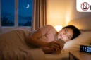 Ilustrasi - Main HP Sebelum Tidur.