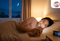 Ilustrasi - Main HP Sebelum Tidur.