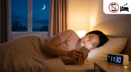 Ilustrasi - Main HP Sebelum Tidur.