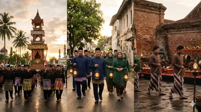 Ilustrasi - Tradisi Menyambut 1 Muharram di Indonesia.
