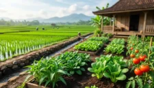 Ilustrasi - Sayuran Terbaik untuk Kebun Rumah Dekat Sawah.