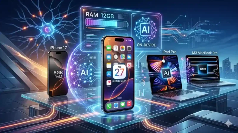Ilustrasi . Apple Patok Standar RAM 12GB untuk Fitur Premium Ini. (Gemini)