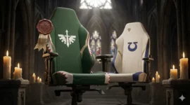 Ilustrasi - Secretlab TITAN Evo Warhammer 40,000 Dark Angels Edition.