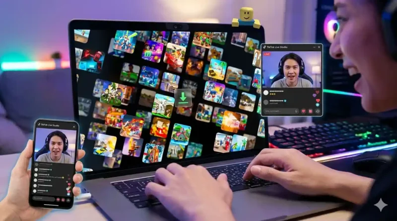 Ilustrasi - Cara Mudah Download Roblox di Laptop .