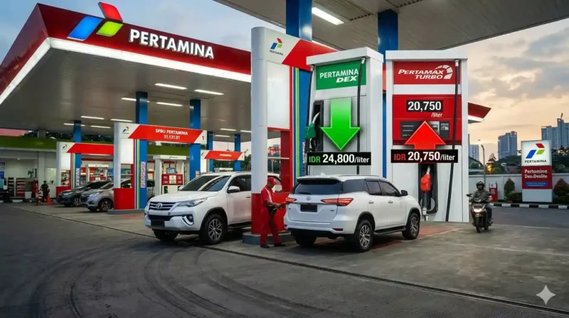Ilustrasi - Pelayanan Pengisian BBM di SPBU Pertamina.