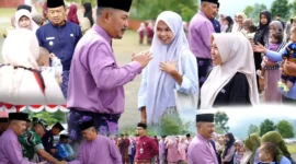 Kolase - Bupati Kerinci Menyapa Peserta Upacara Peringatan HARGANAS 2026.