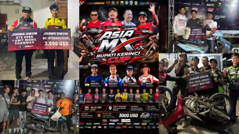 Kolase - Penyerahan Hadiah Event Asia MX Bupati Kerinci Cup 2026.