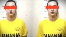Fabiola Elizabeth ditetapkan sebagai tersangka dalam kasus penipuan daring bermodus pig butchering dan love scamming ditampilkan saat gelar perkara di Gedung Borobudur Polda Jawa Tengah, Kota Semarang, Senin (1/6/2026). (Kompas.com)