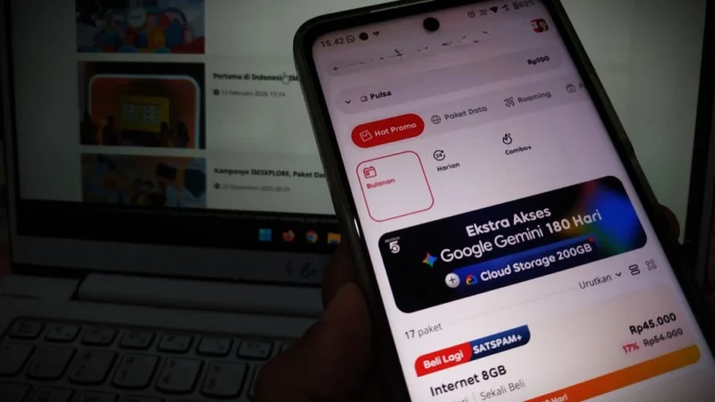 Aktivasi bonus Google Gemini AI Plus di IM3. (Foto: Medcom.id)