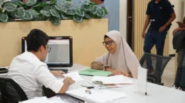 Pelayanan di Kantor Pertanahan Kabupaten Bogor I, Jawa Barat.