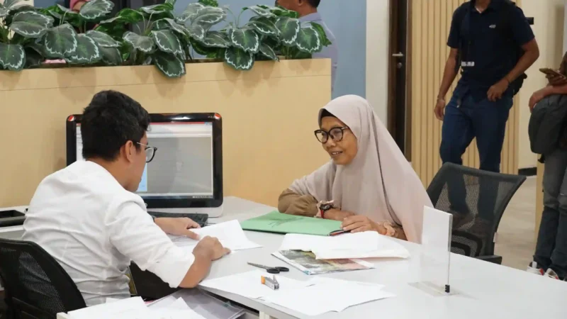 Pelayanan di Kantor Pertanahan Kabupaten Bogor I, Jawa Barat.