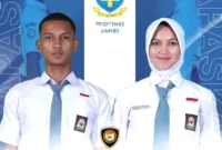 Achmad Fachri Mubarok dan Rizkia Putri, pelajar asal Kota Jambi terpilih sebagai calon Paskibraka tingkat pusat 2026. (Instagram/@bpipri)