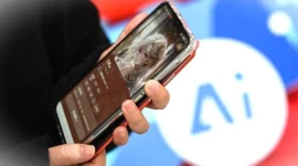 Ilustrasi. Akun TikTok @nia.hajar_s jadi viral setelah terungkap sebagai hasil AI. (Foto: AFP/JADE GAO)