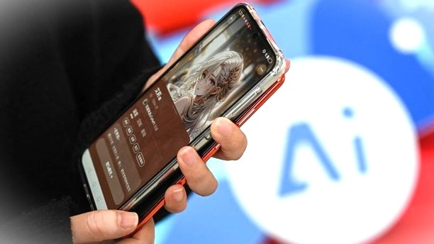 Ilustrasi. Akun TikTok @nia.hajar_s jadi viral setelah terungkap sebagai hasil AI. (Foto: AFP/JADE GAO)