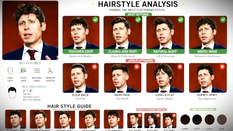 Kolase - Hasil prompt ChatGPT untuk analisa gaya rambut.