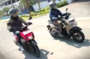 Komparasi Suzuki Nex Crossover dan Honda Beat Street. (KOMPAS.com)
