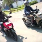 Komparasi Suzuki Nex Crossover dan Honda Beat Street. (KOMPAS.com)
