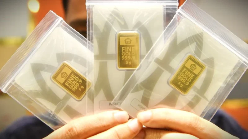 Ilustrasi emas Antam. Harga emas Antam hari ini. Harga emas Antam. Harga emas hari ini. Harga emas Antam terbaru. Harga 1 gram Antam. (kompas.com)