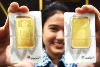 Ilustrasi harga emas Antam hari ini. (kompas.com)