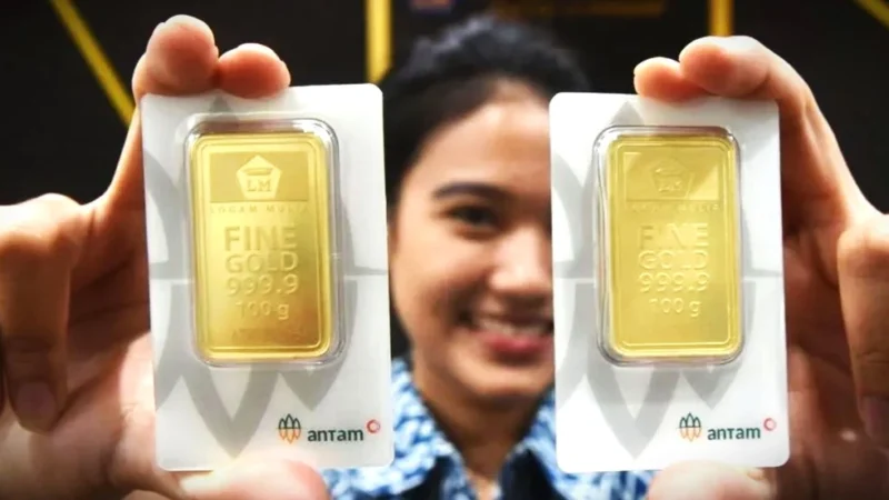 Ilustrasi harga emas Antam hari ini. (kompas.com)