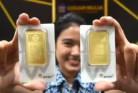 Ilustrasi harga emas Antam hari ini. (Kompas.com)