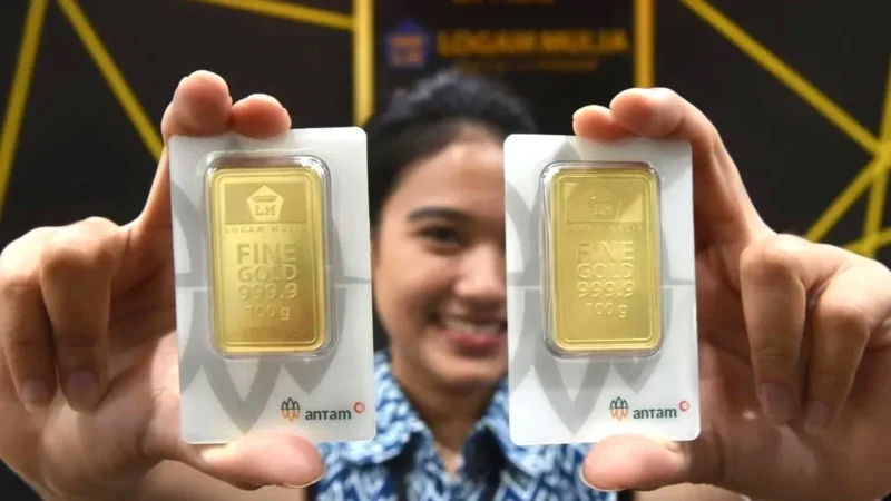 Ilustrasi harga emas Antam hari ini. (Kompas.com)