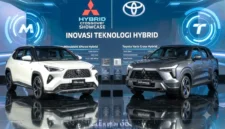 Komparasi Mitsubishi XForce Hybrid dan Toyota Yaris Cross Hybrid. (AI)