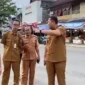 Bupati Merangin M. Syukur saat Meninjau Pasar Lereng dan Pasar Bawah Bangko.