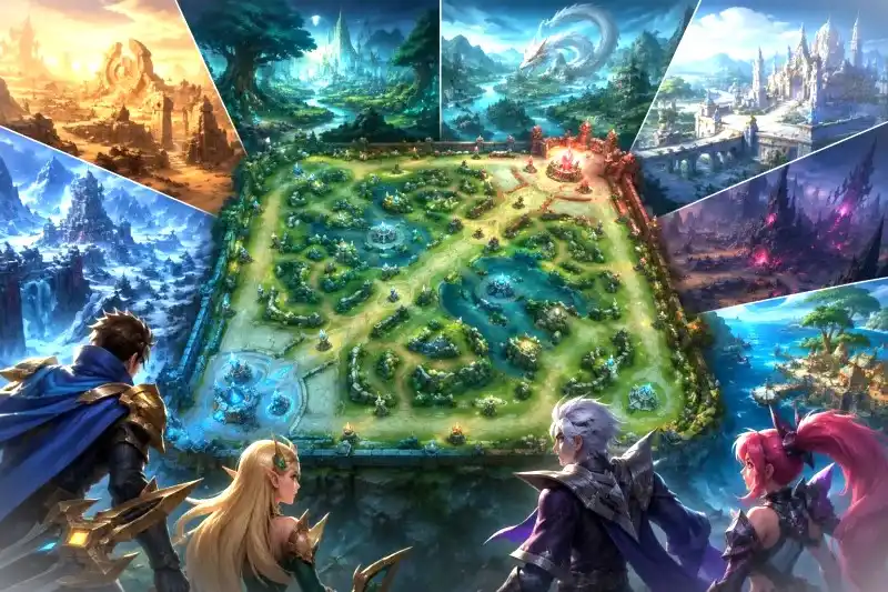 ILustrasi. Land of Dawn Mobile Legends, Wilayah, Lane, dan Fungsinya. (Foto: Ai)