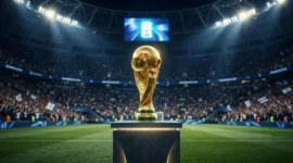 Ilustrasi Trofi Piala Dunia. Gemini