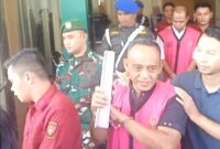 Salah seorang terdakwa saat dilakukan penahanan oleh Kejari Sungai Penuh.
