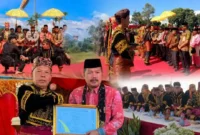 Bupati Kerinci Monadi saat Menghadiri Kenduro Sko Desa Sanggaran Agung.