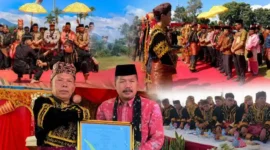 Bupati Kerinci Monadi saat Menghadiri Kenduro Sko Desa Sanggaran Agung.